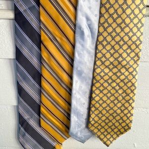 4 100% Silk Ties, See description for brands